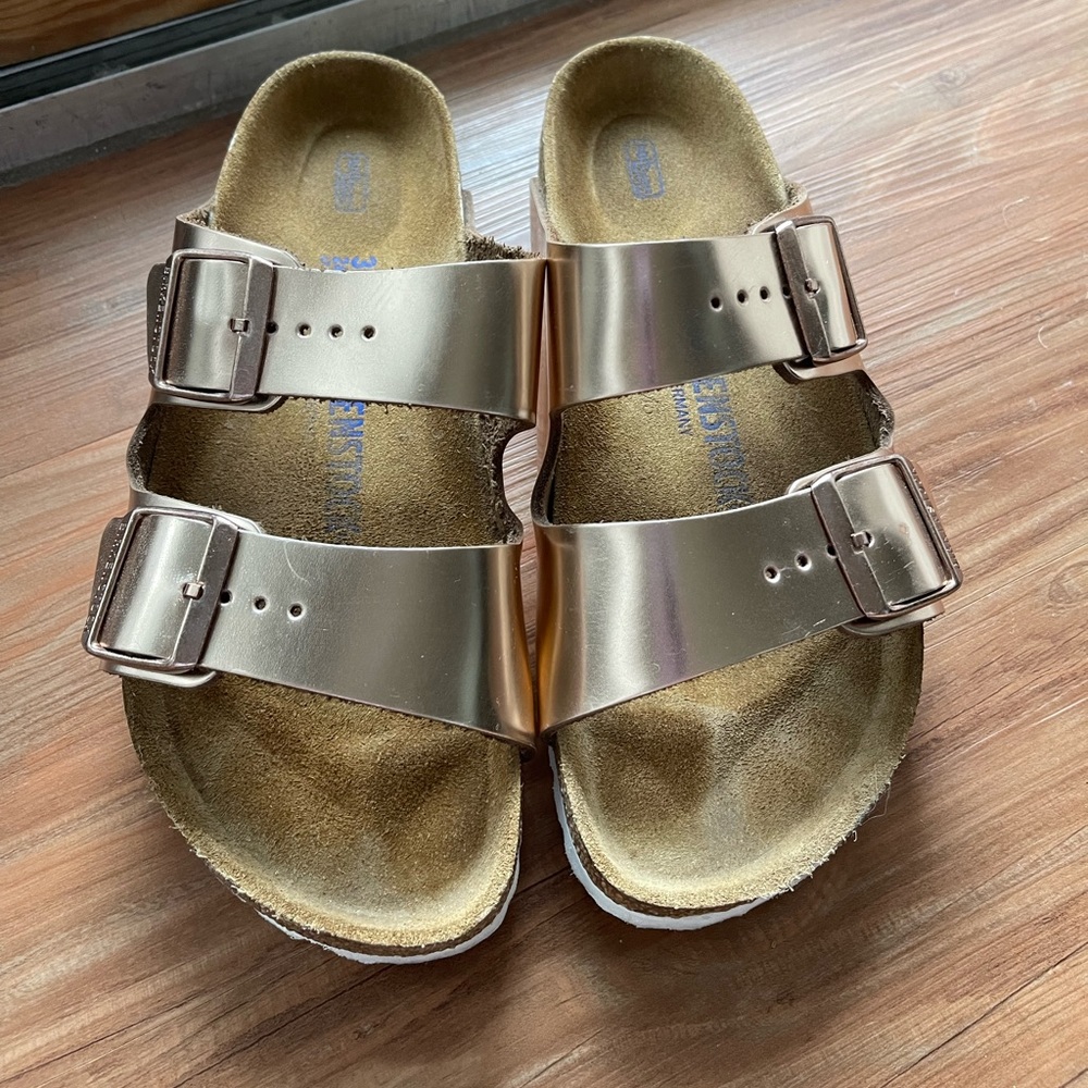 Metallic Copper Arizona Birkenstock